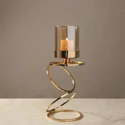 Elegant Metal Candle Holders with Glass Cover – Perfect for Home Decor or Outdoor Use 5