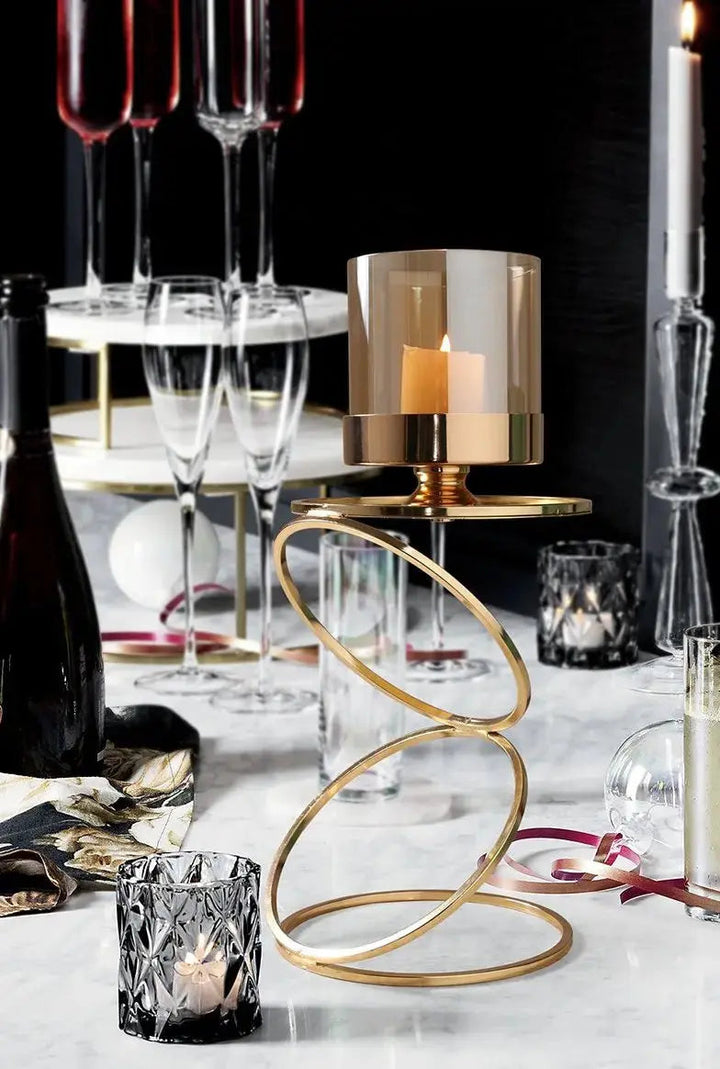 Elegant Metal Candle Holders with Glass Cover – Perfect for Home Decor or Outdoor Use 7