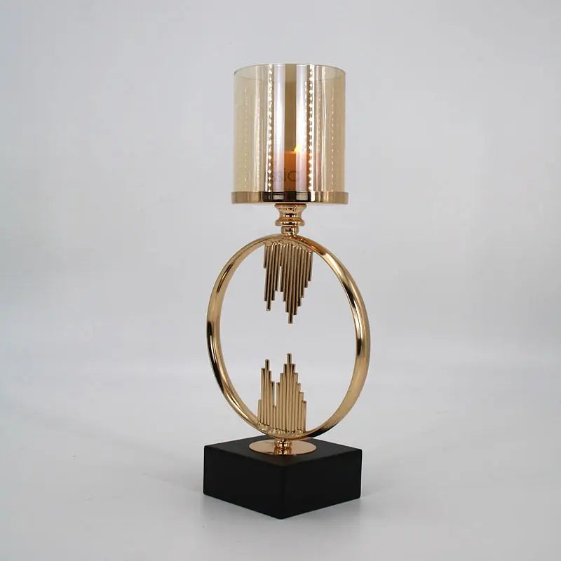 Elegant Metal and Glass Candle Holder – Perfect for Tea Lights and Scented Candles 0