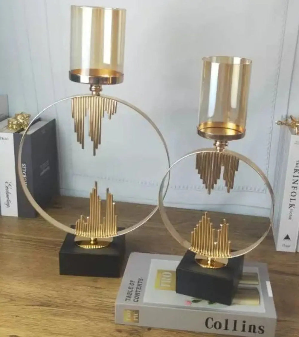 Elegant Metal and Glass Candle Holder – Perfect for Tea Lights and Scented Candles 1