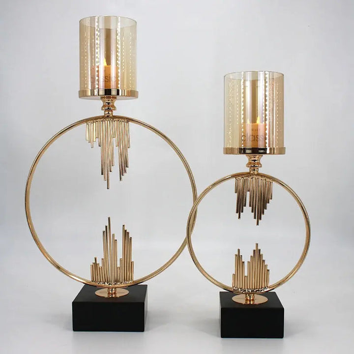 Elegant Metal and Glass Candle Holder – Perfect for Tea Lights and Scented Candles 3
