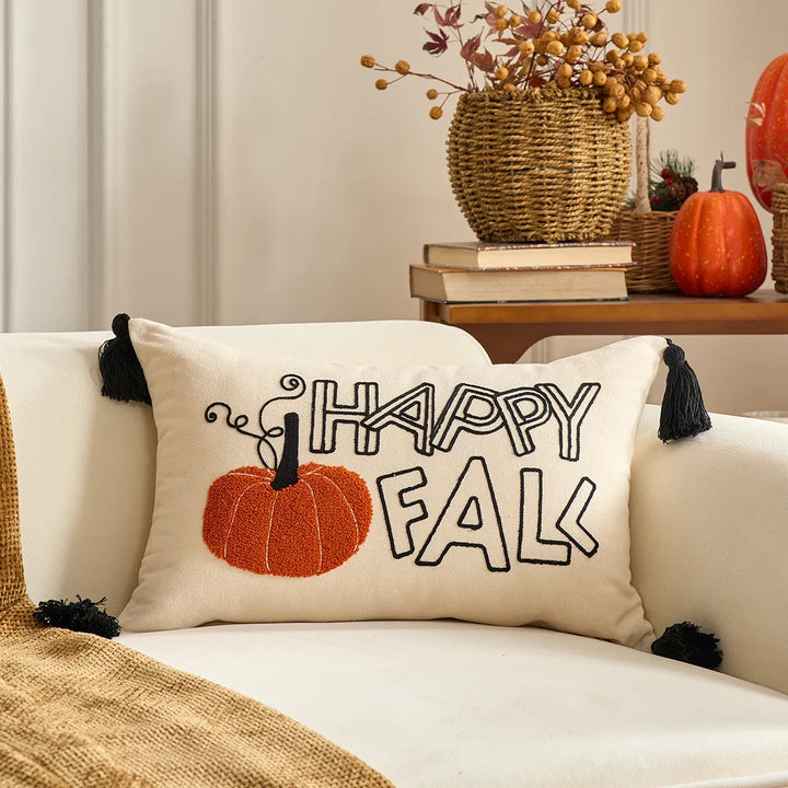 Fall Maple Leaf Pumpkin Throw Pillowcase – Cozy Cushion Cover for Thanksgiving and Halloween 10