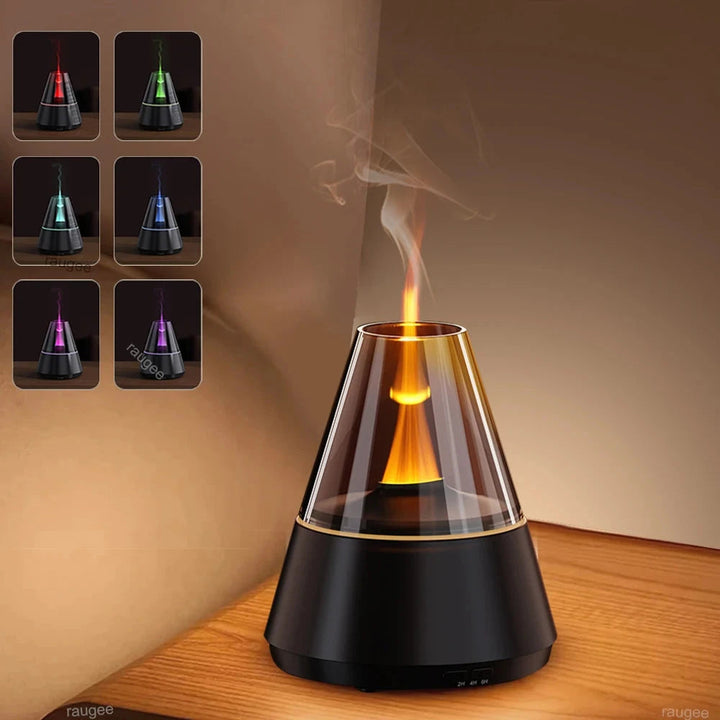 Flame Humidifier and Aromatherapy Diffuser – Cool Mist Humidifier for Bedroom Relaxation 1