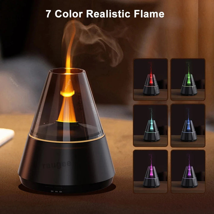 Flame Humidifier and Aromatherapy Diffuser – Cool Mist Humidifier for Bedroom Relaxation 2