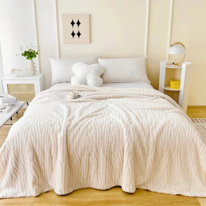 Flannel Jacquard Blanket for All Seasons – Soft and Cozy Throw for Living Room or Bedroom 1