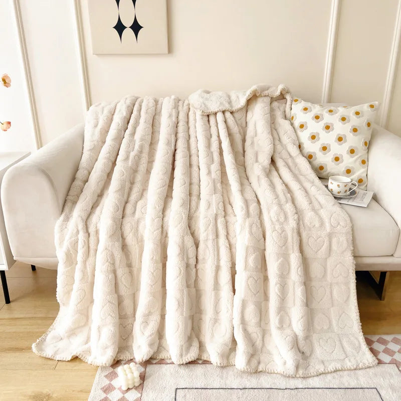 Flannel Jacquard Blanket for All Seasons – Soft and Cozy Throw for Living Room or Bedroom 7