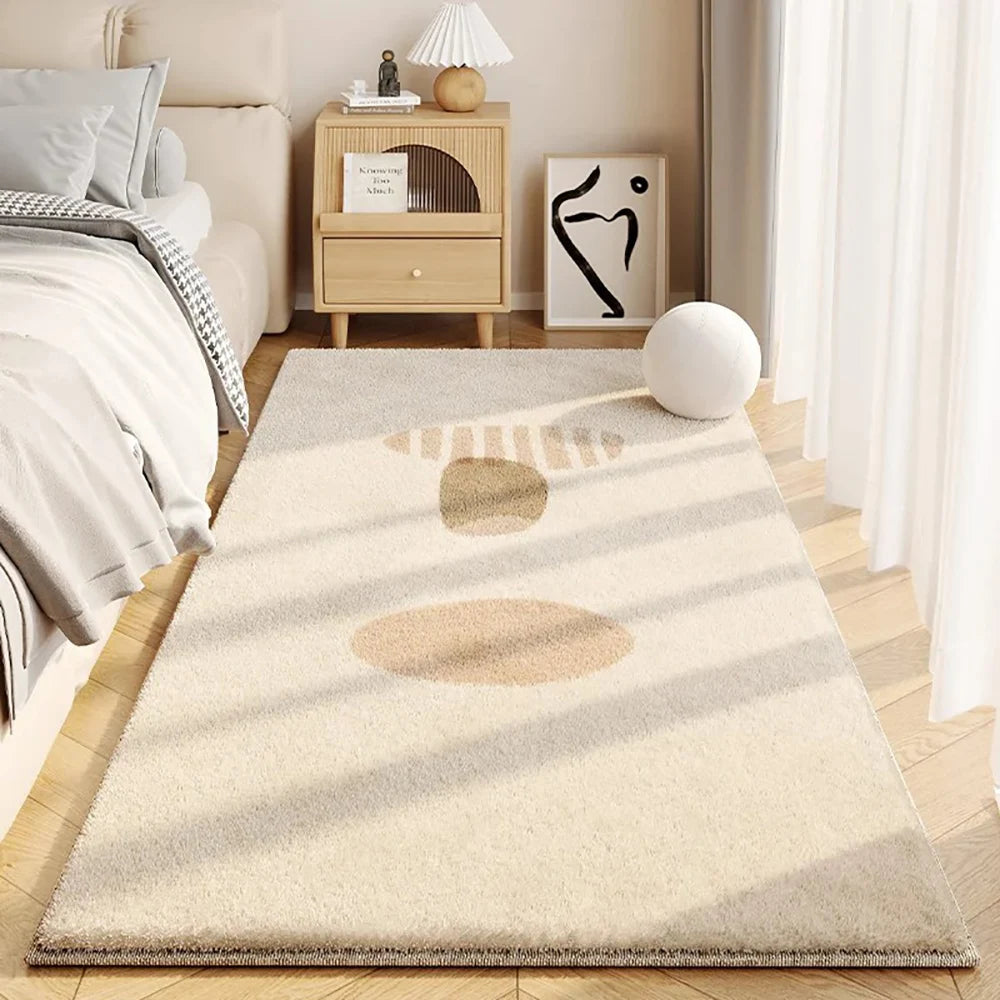 Fluffy Faux Cashmere Area Rug – Cozy Non-Slip Design for Living Room or Bedroom 0