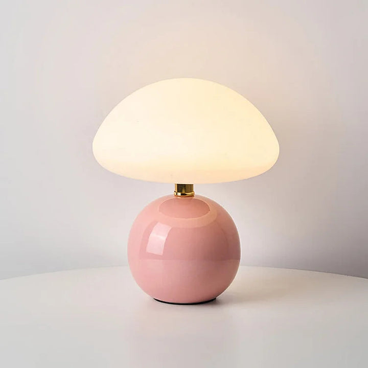 French Cream Mushroom Table Lamp with Adjustable LED Light – Whimsical Decor for Living Room or Bedroom 10