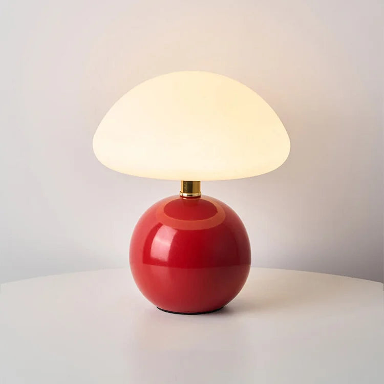 French Cream Mushroom Table Lamp with Adjustable LED Light – Whimsical Decor for Living Room or Bedroom 12