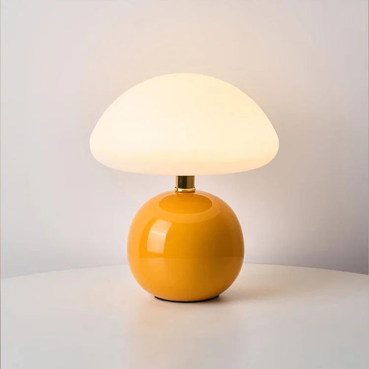 French Cream Mushroom Table Lamp with Adjustable LED Light – Whimsical Decor for Living Room or Bedroom 13