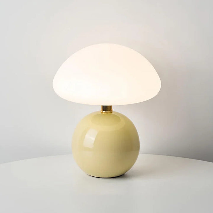French Cream Mushroom Table Lamp with Adjustable LED Light – Whimsical Decor for Living Room or Bedroom 9