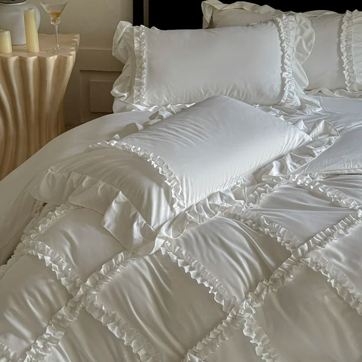 French Princess Style Ruffles Bedding Set – Elegant Duvet Cover Set for Luxurious Bedroom Makeover 3