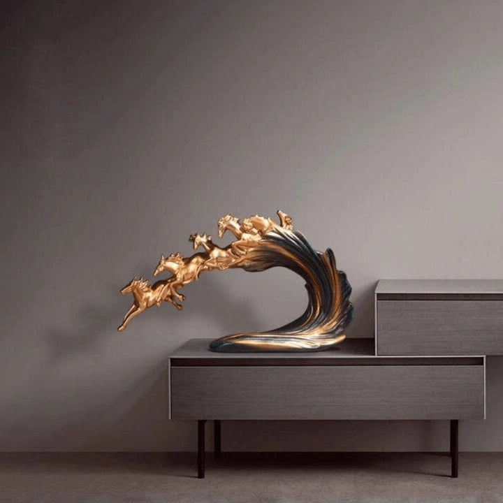 Galloping Horse Sculpture in High-Quality Resin – Elegant Decor for Home or Office 3