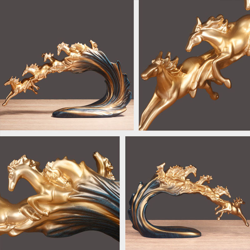 Galloping Horse Sculpture in High-Quality Resin – Elegant Decor for Home or Office 5