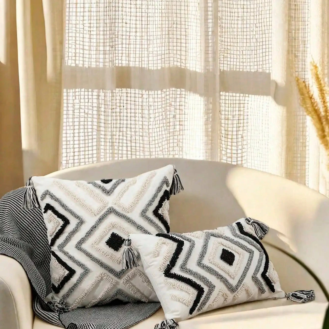 Geometric Bohemian Throw Pillow Cover – Stylish Accent for Couch or Bedroom 4