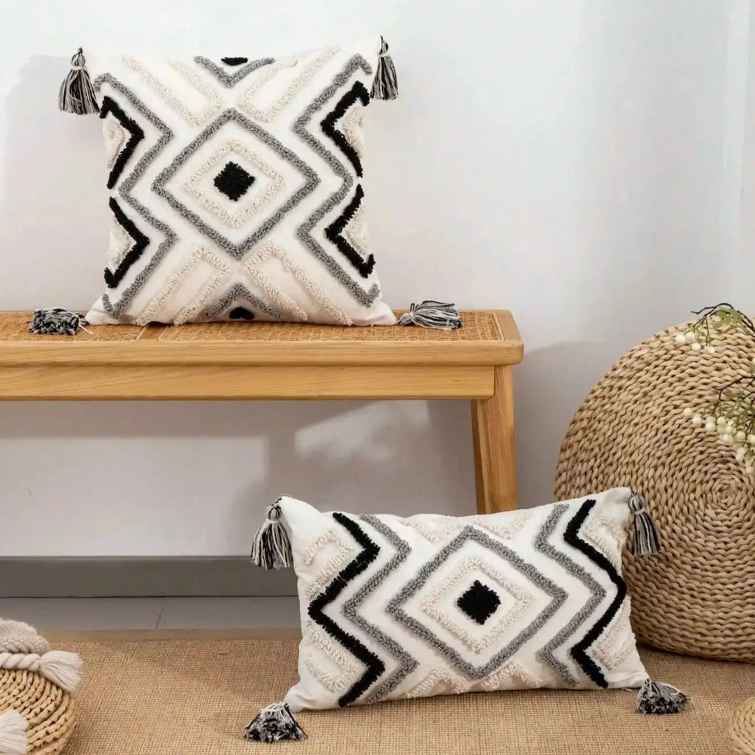 Geometric Bohemian Throw Pillow Cover – Stylish Accent for Couch or Bedroom 7