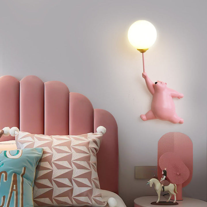 GlowBuddy Bear Balloon Wall Lamp – Whimsical Wall Sconce Lighting for Kids' Rooms 0