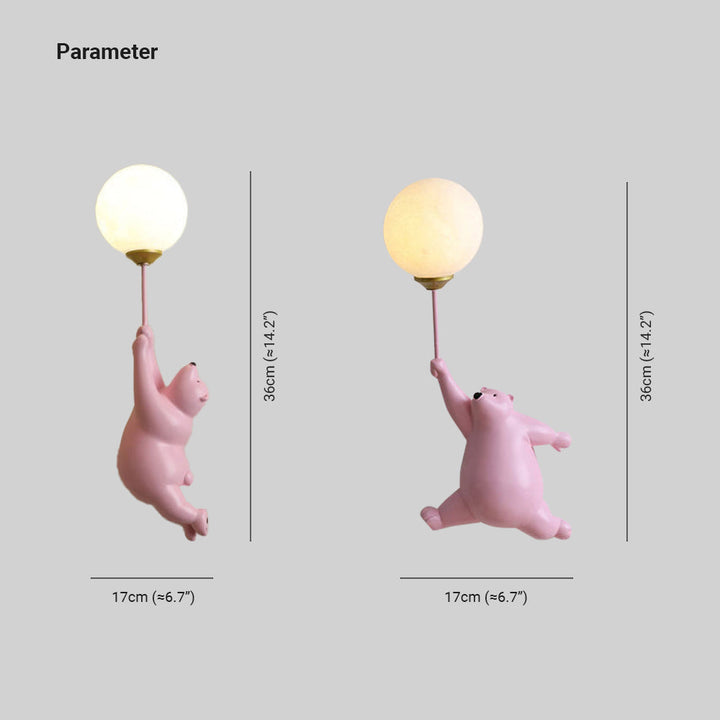 GlowBuddy Bear Balloon Wall Lamp – Whimsical Wall Sconce Lighting for Kids' Rooms 8