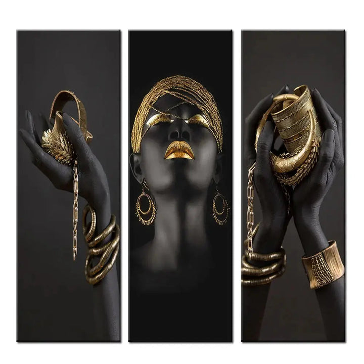 Golden Lady Canvas Art – Stunning Wall Decor for Home or Office 2