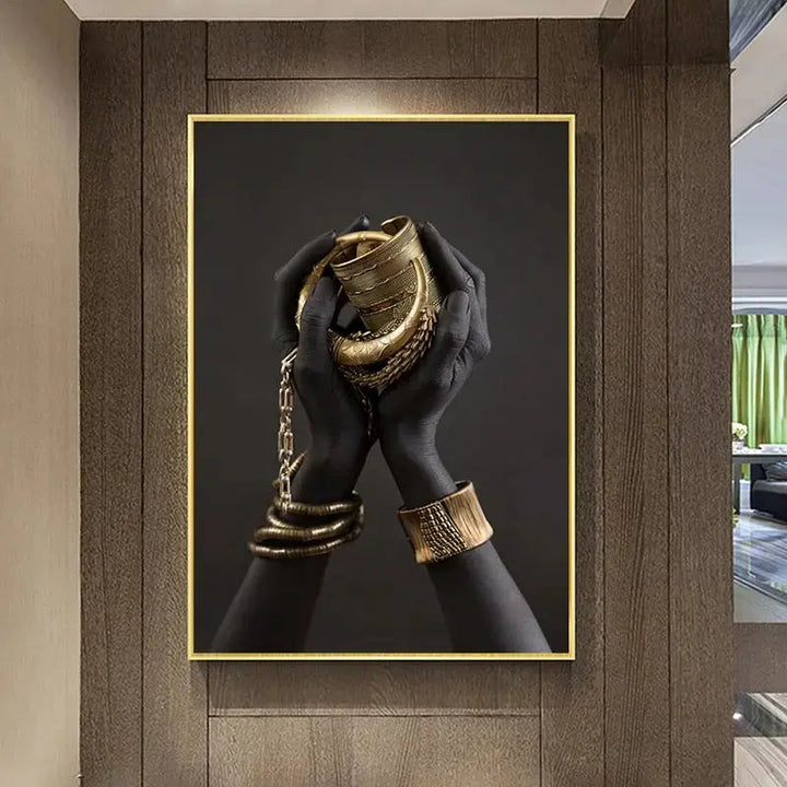 Golden Lady Canvas Art – Stunning Wall Decor for Home or Office 3