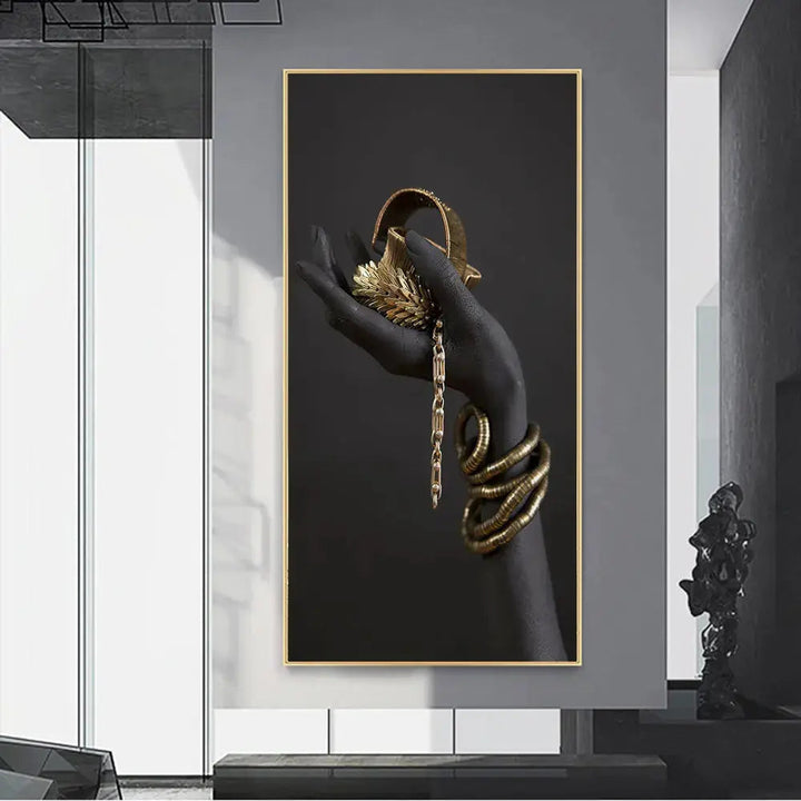 Golden Lady Canvas Art – Stunning Wall Decor for Home or Office 4