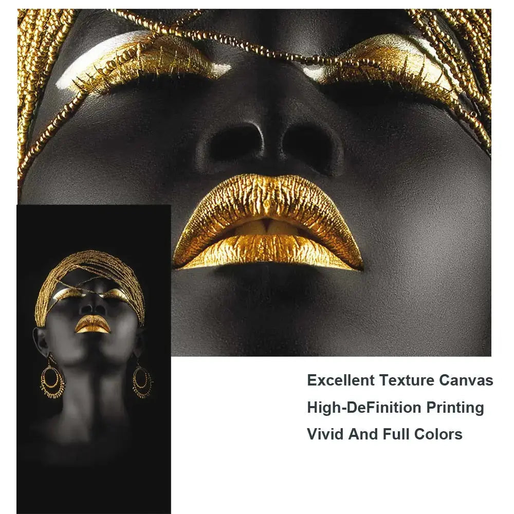 Golden Lady Canvas Art – Stunning Wall Decor for Home or Office 6