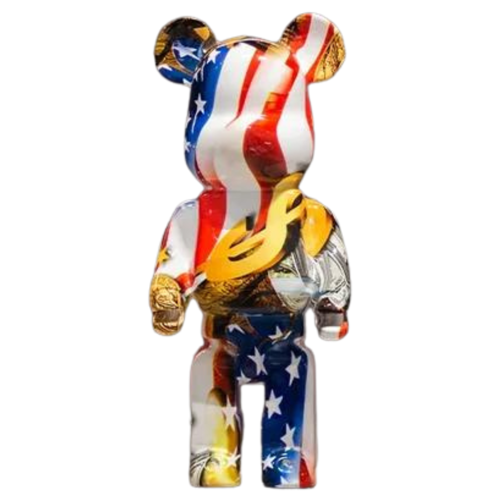 Graffiti Bear Sculpture – Unique Artistic Decor for Home or Office 4