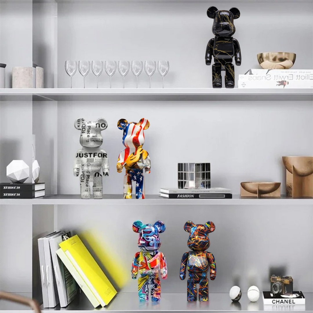 Graffiti Bear Sculpture – Unique Artistic Decor for Home or Office 6