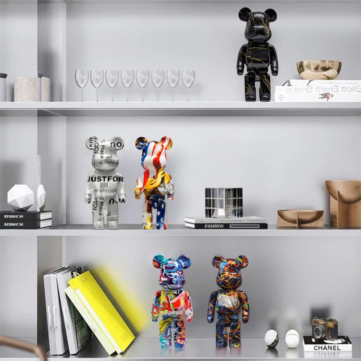 Graffiti Bear Sculpture – Unique Artistic Decor for Home or Office 6