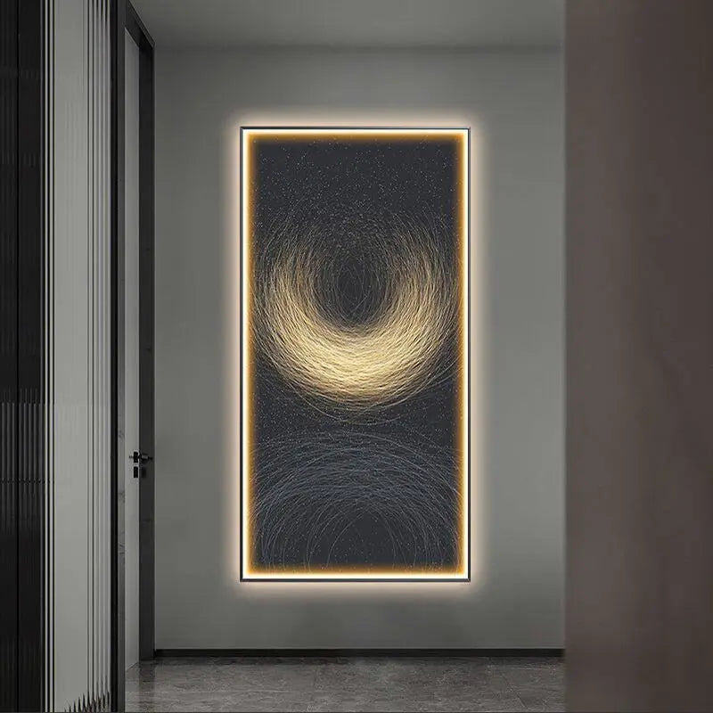 Half Moon LED Canvas Prints – Customizable Wall Art for Unique Home Decor 1