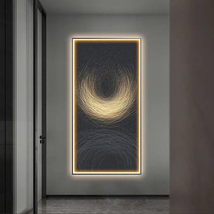 Half Moon LED Canvas Prints – Customizable Wall Art for Unique Home Decor 1