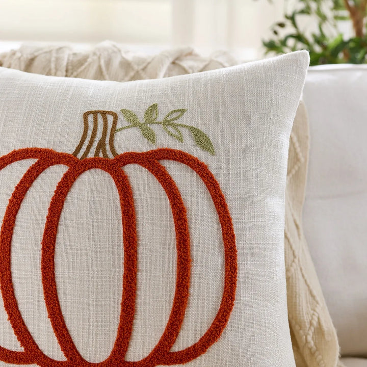 Halloween Pillow Cover with Pumpkin and Ghost Design – Fun Decor for Sofa or Chair 5
