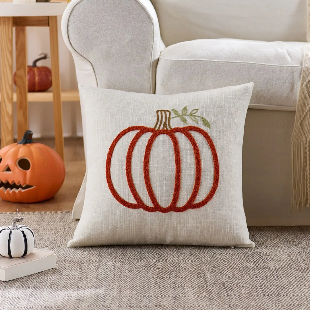 Halloween Pillow Cover with Pumpkin and Ghost Design – Fun Decor for Sofa or Chair 7