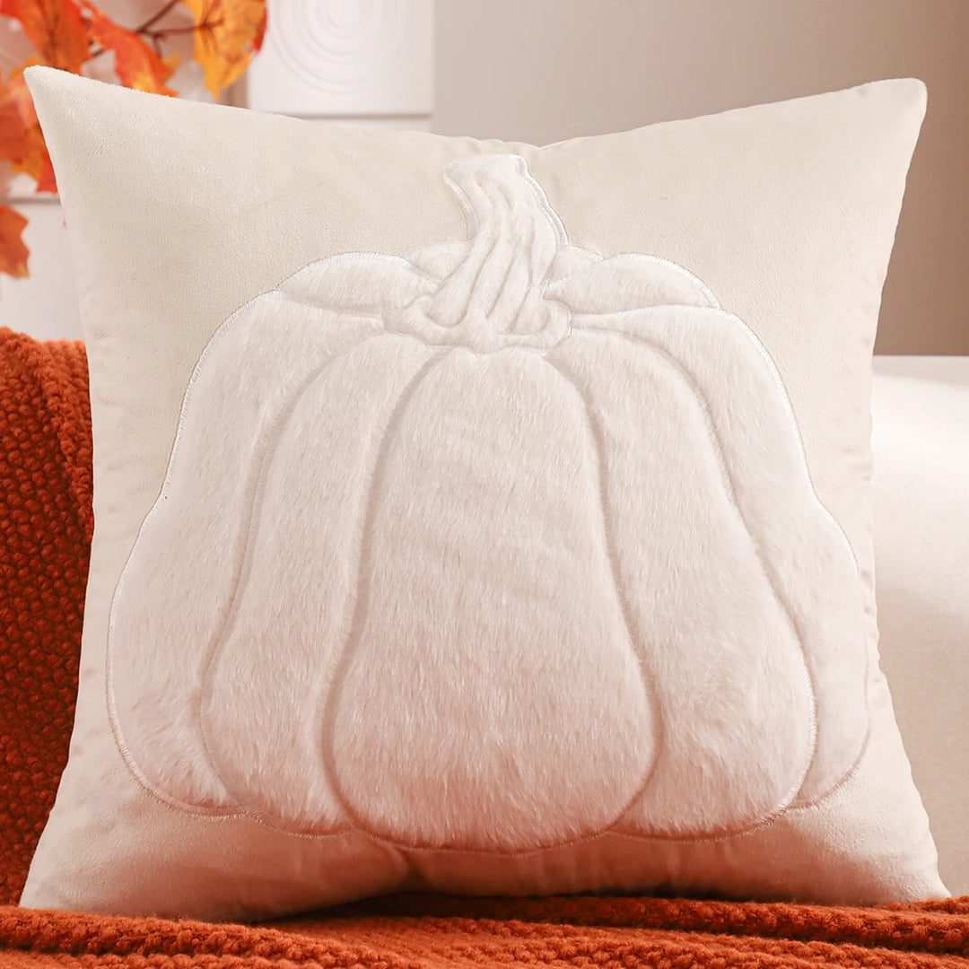 Halloween Pumpkin Throw Pillow Cover with Plush Velvet – Cozy Autumn Decor for Home 3