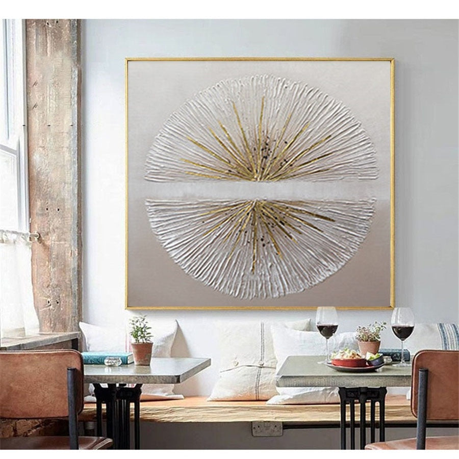Hand-Painted Sun Artwork on Cotton Canvas – Vibrant Home Decor for Any Room 2