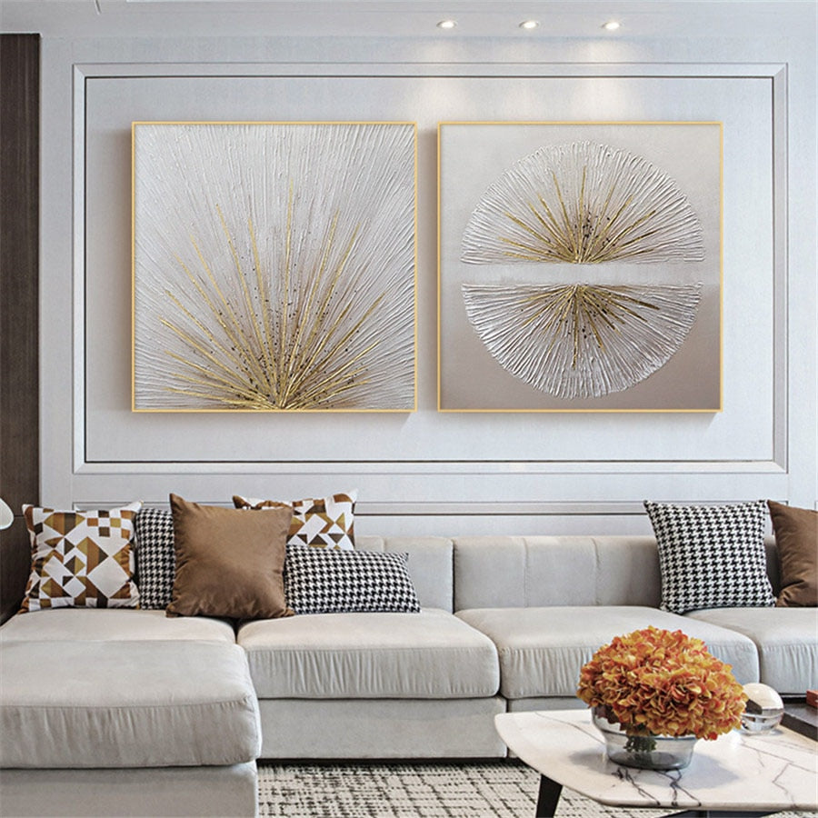 Hand-Painted Sun Artwork on Cotton Canvas – Vibrant Home Decor for Any Room 3