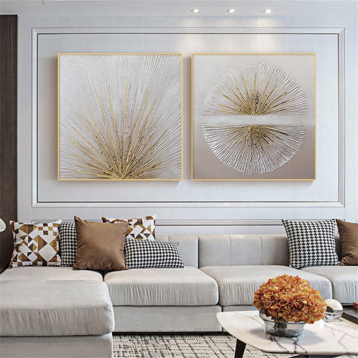 Hand-Painted Sun Artwork on Cotton Canvas – Vibrant Home Decor for Any Room 3