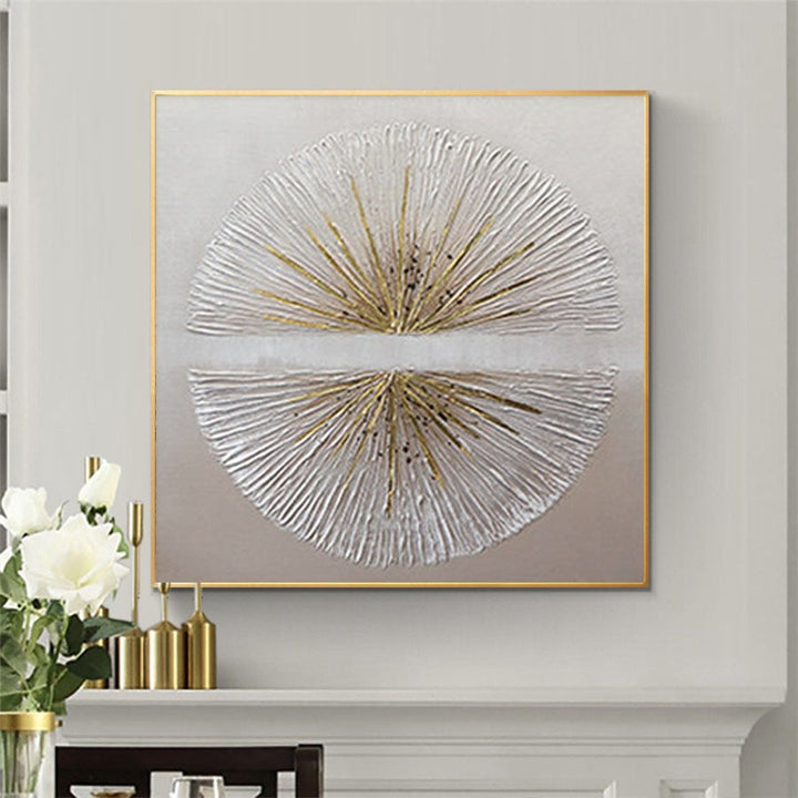 Hand-Painted Sun Artwork on Cotton Canvas – Vibrant Home Decor for Any Room 4
