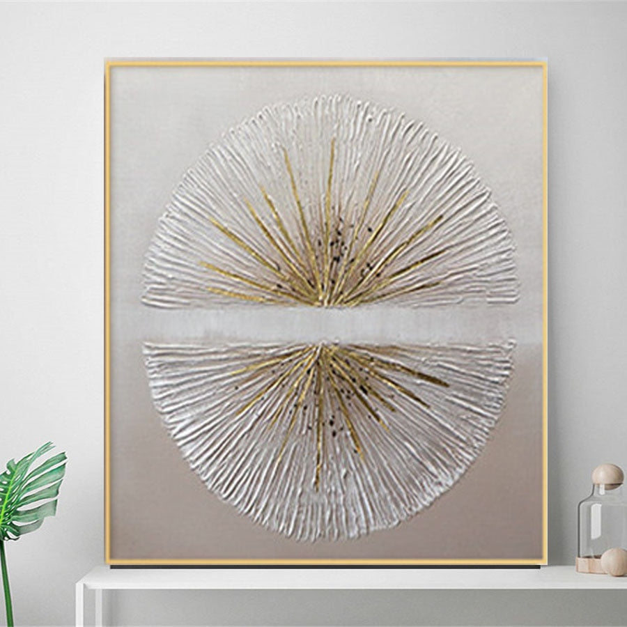 Hand-Painted Sun Artwork on Cotton Canvas – Vibrant Home Decor for Any Room 5