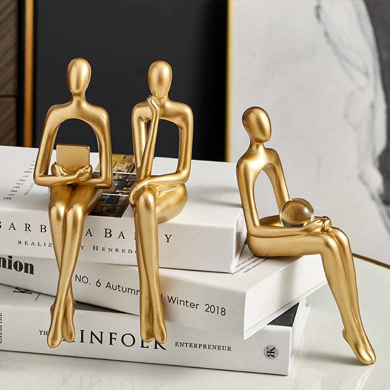 Handcrafted Abstract Bookshelf Decor Figurines – Unique Art Pieces for Home or Thoughtful Gifts 2