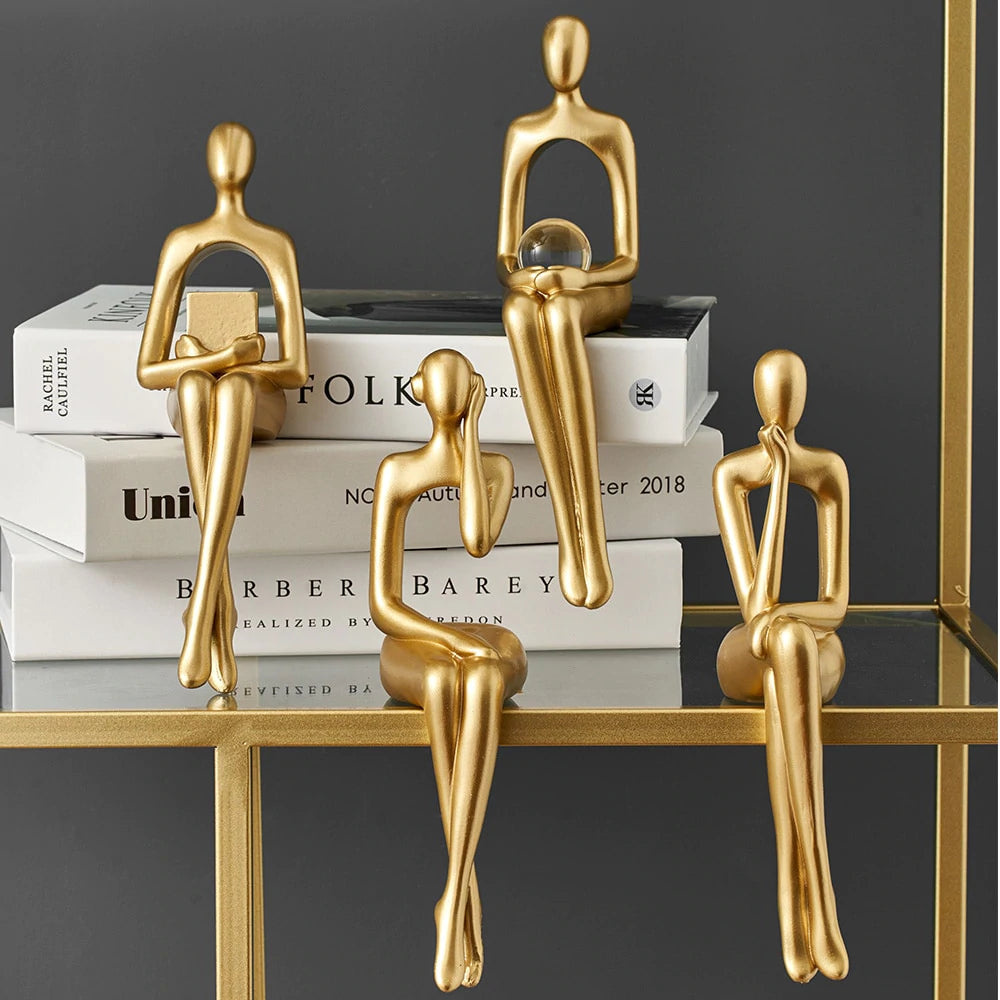Handcrafted Abstract Bookshelf Decor Figurines – Unique Art Pieces for Home or Thoughtful Gifts 3