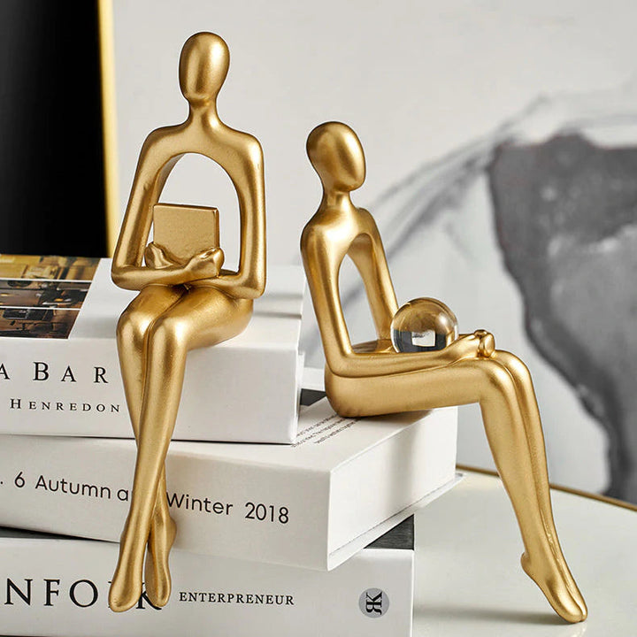 Handcrafted Abstract Bookshelf Decor Figurines – Unique Art Pieces for Home or Thoughtful Gifts 4