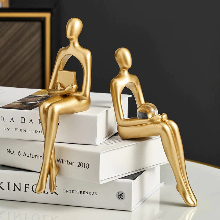 Handcrafted Abstract Bookshelf Decor Figurines – Unique Art Pieces for Home or Thoughtful Gifts 5