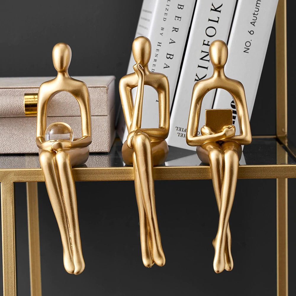 Handcrafted Abstract Bookshelf Decor Figurines – Unique Art Pieces for Home or Thoughtful Gifts 6