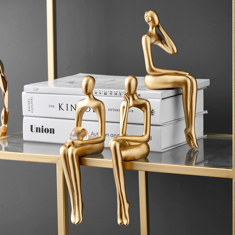 Handcrafted Abstract Bookshelf Decor Figurines – Unique Art Pieces for Home or Thoughtful Gifts 7
