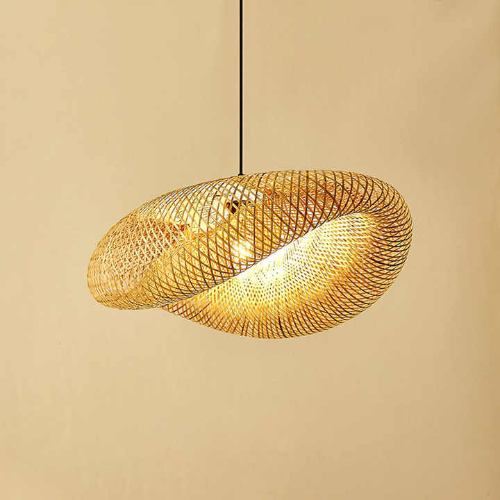 Handcrafted Bamboo Hanging Lamp with Wicker Rattan Shade – Cozy Pendant Light for Home or Restaurant 6