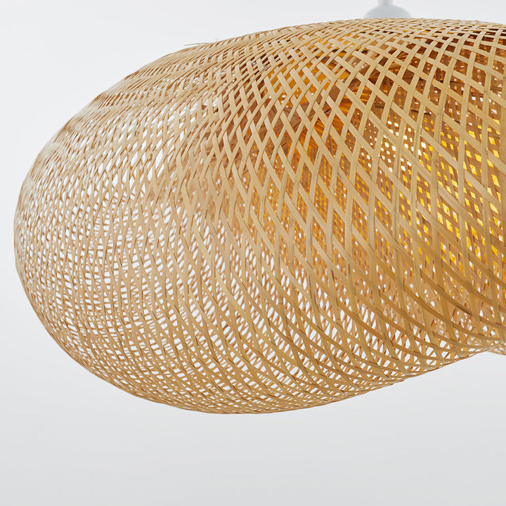 Handcrafted Bamboo Hanging Lamp with Wicker Rattan Shade – Cozy Pendant Light for Home or Restaurant 7