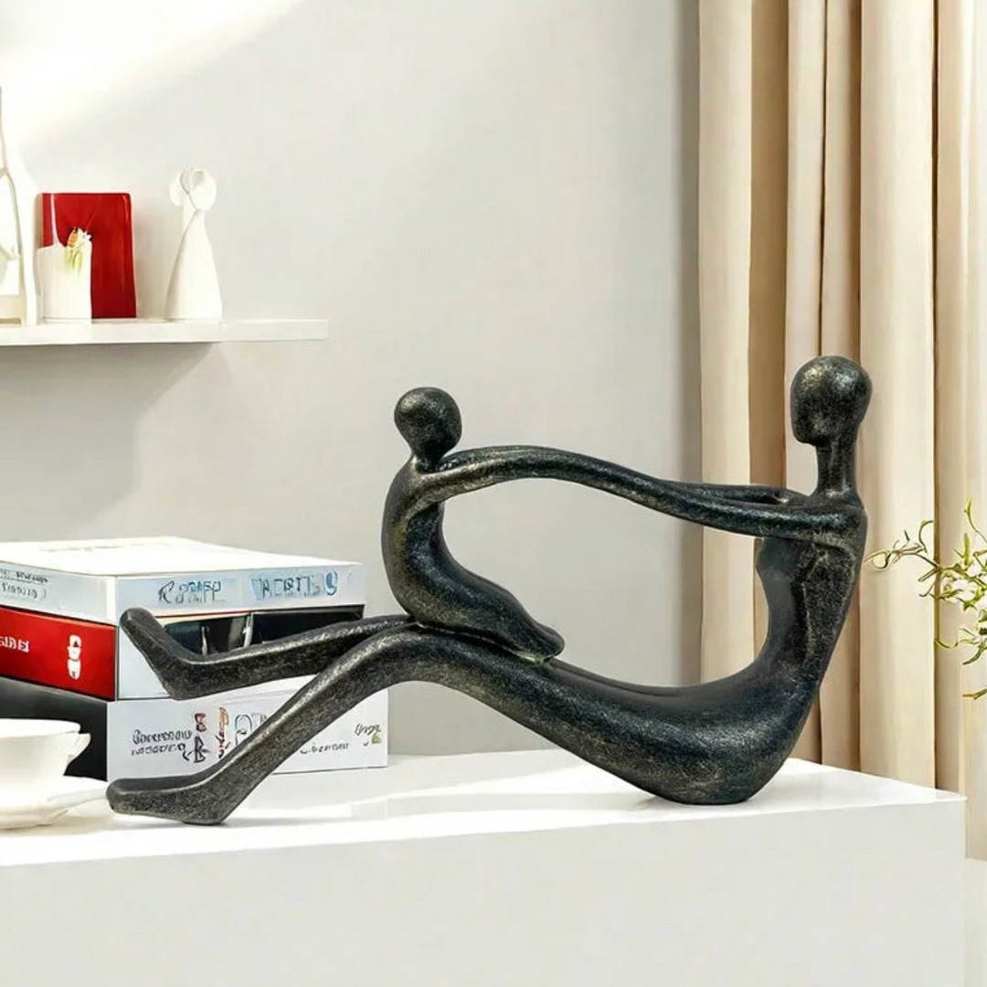 Handcrafted Bonded Moments Sculpture – Unique Home Decor Accent for Living Room or Office 0