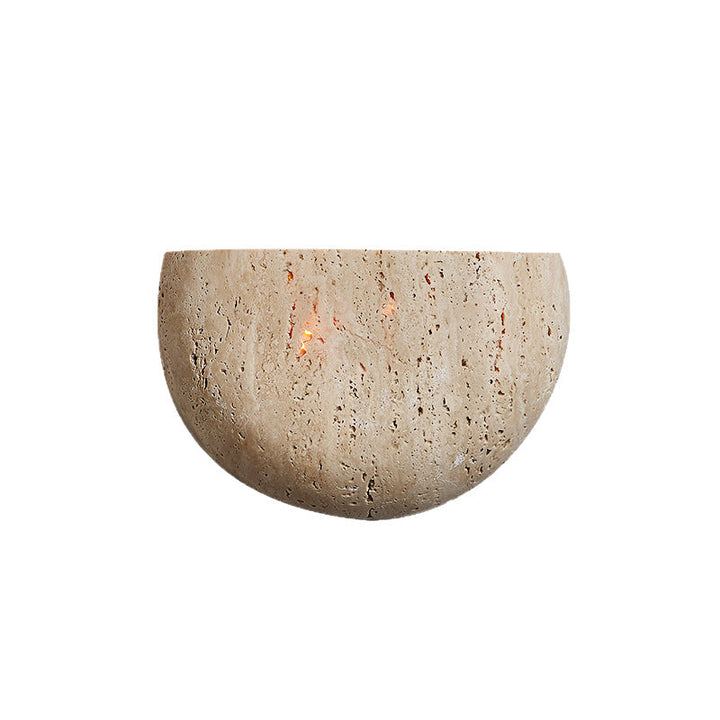 Handcrafted Natural Stone Wall Sconce – Japandi Minimalist Lighting for Serene Spaces 4