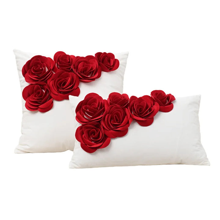 Handmade 3D Rose Velvet Cushion Cover – Luxurious Decor for Home or Special Occasions 10